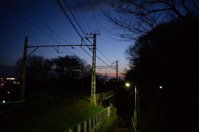 1京王動物公園線と夜明け.jpg
